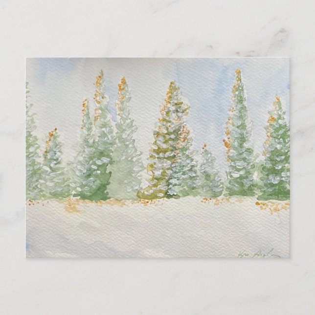 snowy trees postcard (Front)
