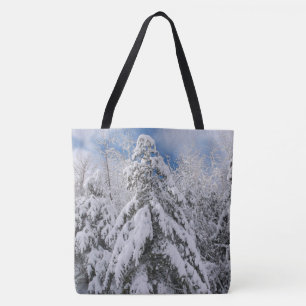Snowy Trees Tote Bag