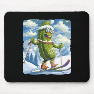 Snowy Vacation With Cross-country Skiing For Pickl Mouse Pad
