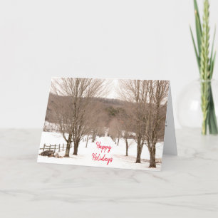 Snowy Vermont  Colleague Co Worker Employee  Holiday Card
