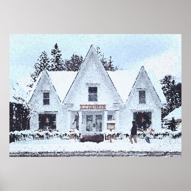 Snowy Vermont Holiday Poster (Front)