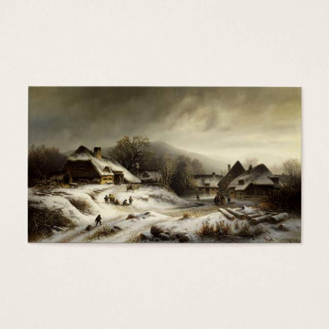 Snowy Village and Landscape (Front)