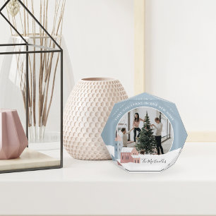 Snowy Village First Christmas in Our New Home Photo Block