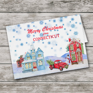 Snowy Village from Connecticut Christmas Card
