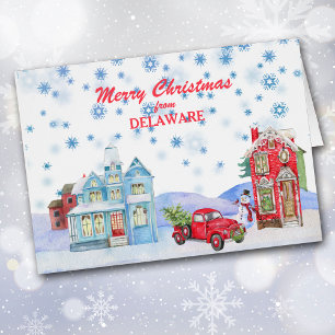 Snowy Village from Delaware Christmas Card
