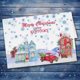 Snowy Village from Kentucky Christmas Card