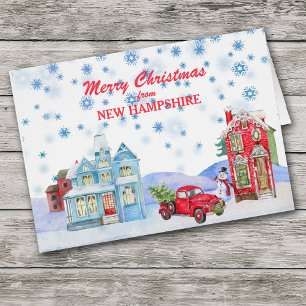 Snowy Village from New Hampshire Christmas Card