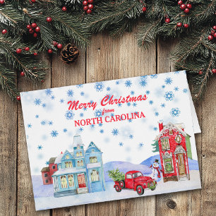 Snowy Village from North Carolina Christmas Card
