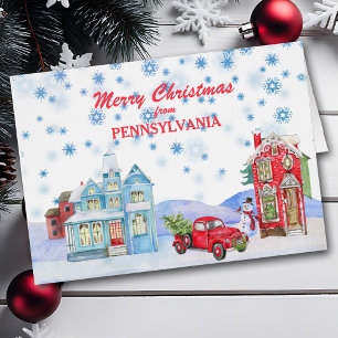 Snowy Village from Pennsylvania Christmas Card