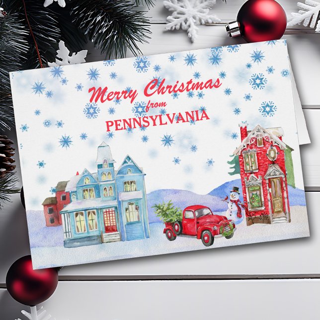 Snowy Village from Pennsylvania Christmas Card (Creator Uploaded)