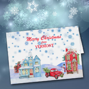 Snowy Village from Vermont Christmas Card