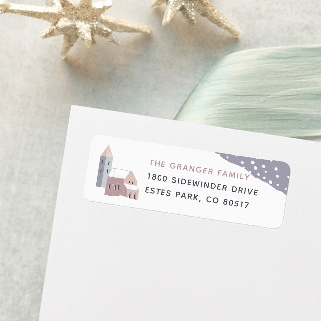 Snowy Village Return Address Label (Creator Uploaded)