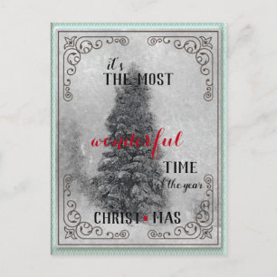 Snowy Vintage Christmas Postcard