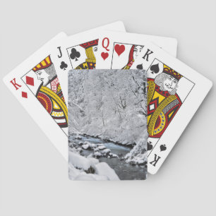 Snowy white creek scenic, Oregon Playing Cards