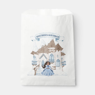 Snowy Winter African American Princess Birthday Favour Bags