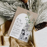 Snowy Winter Animals Boho Arch Baby Shower Invitation<br><div class="desc">Baby It's Cold Outside! Invite your guests with this elegant boho winter baby shower invitation featuring arctic animals (polar bear, penguin, seal, husky, baby reindeer, snow leopard) and watercolor greenery on rustic kraft texture background. Personalise the invite with your details and if you want to further re-arrange the style and...</div>