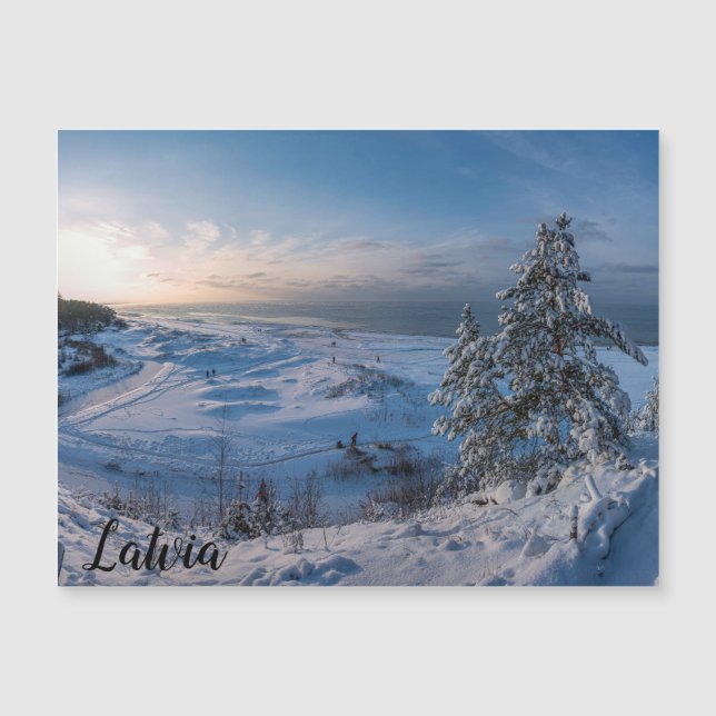 Snowy winter Baltic sea coast (Front)