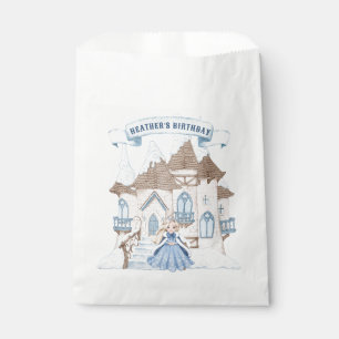 Snowy Winter Blonde Princess Birthday Favour Bags