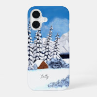 Snowy Winter Bright Apple Iphone Case