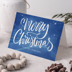 Snowy Winter Christmas Non-Photo Holiday Card