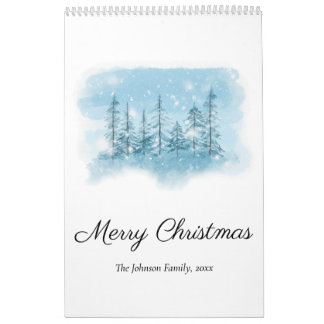 Snowy Winter Christmas Photo Calendar