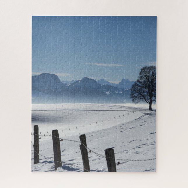 Snowy Winter Countryside Landscape Jigsaw Puzzle (Vertical)