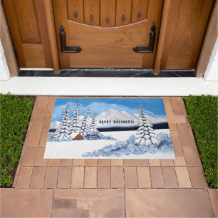 Snowy Winter Doormat