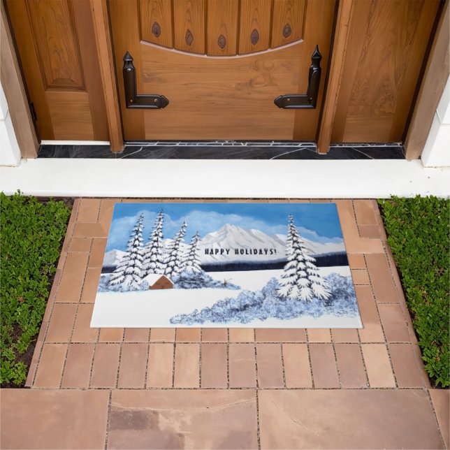 Snowy Winter Doormat (Outdoor)