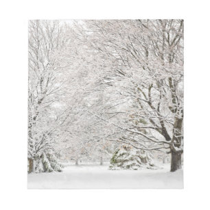 Snowy Winter Forest Notepad