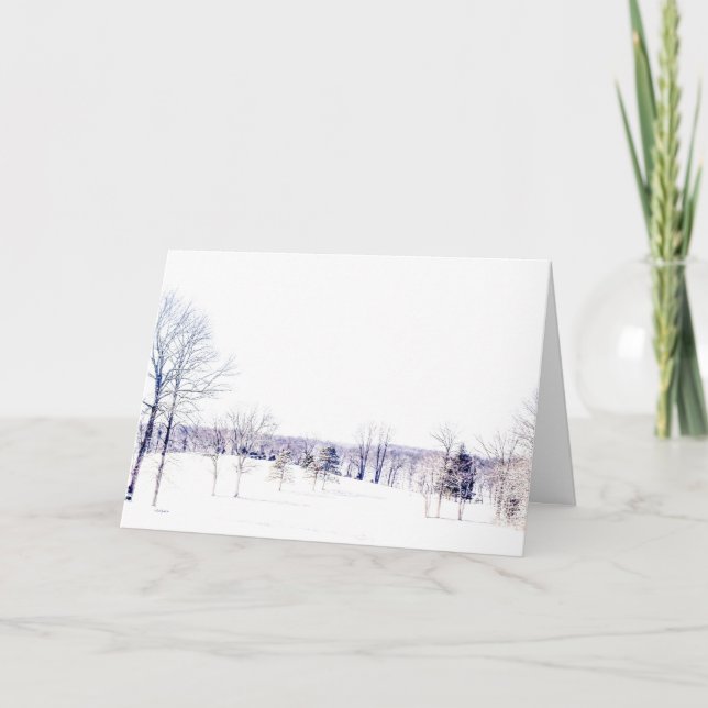 Snowy Winter Landscape Card (Front)