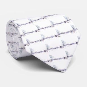 Snowy Winter Landscape Tie