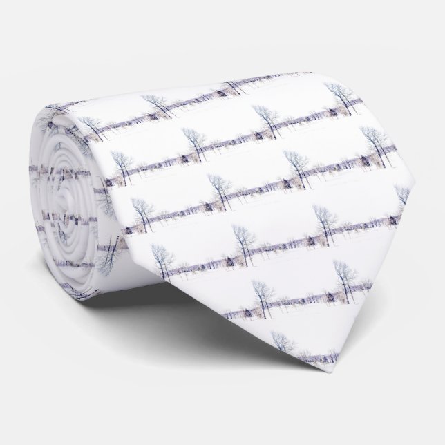 Snowy Winter Landscape Tie (Rolled)