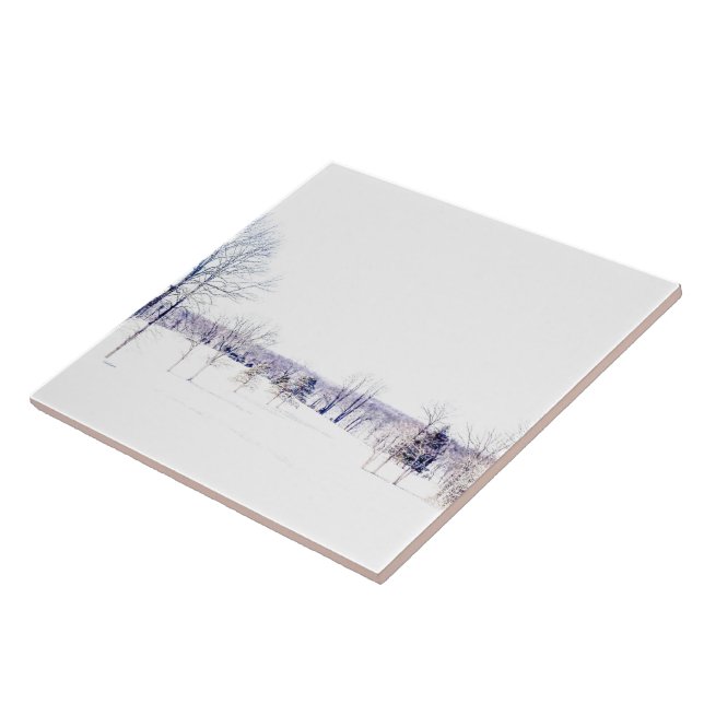 Snowy Winter Landscape Tile (Side)