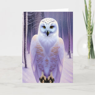 Snowy Winter Owl christmas card