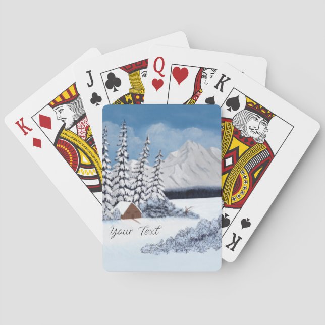 Snowy Winter Playing Cards (Back)