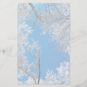 Snowy Winter Scene Stationery