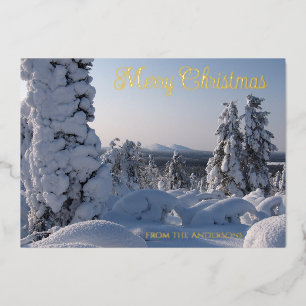 Snowy Winter Scenery Merry Christmas