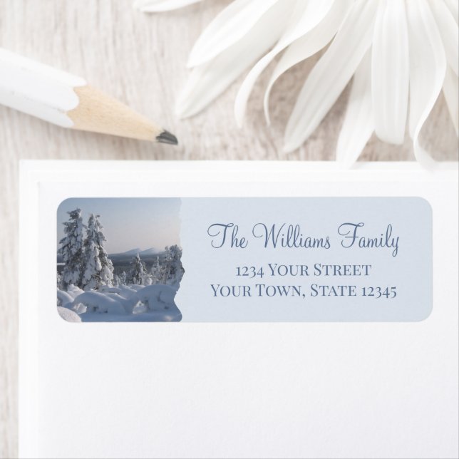 Snowy Winter Scenery Return Address (Insitu)