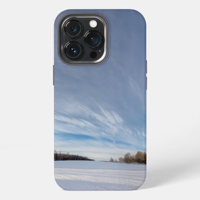 Snowy Winter Sky iPhone Case (Back)