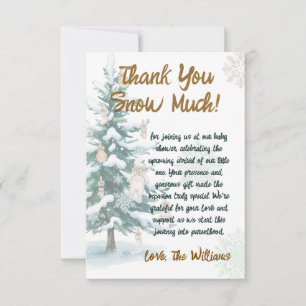 Snowy Winter Tree Baby Shower Thank You Card
