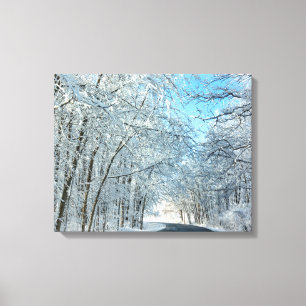 Snowy Winter Trees Canvas Print