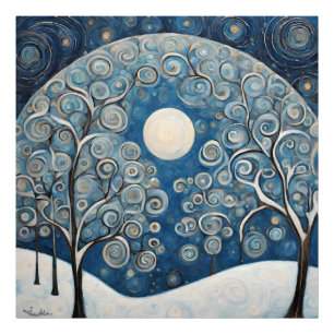 Snowy Winter Trees Photo Print