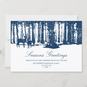 Snowy Winter Woodlands with Deer 2015 Holiday Card