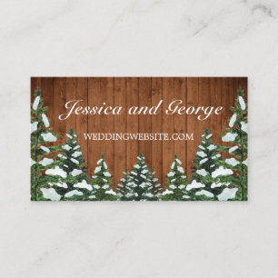 Snowy Wood & Forest Country Pine Website Card