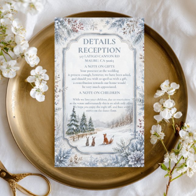 Snowy Woodland Scene Enclosure Card (Creator Uploaded)