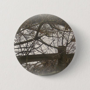 Snowy Woods 6 Cm Round Badge