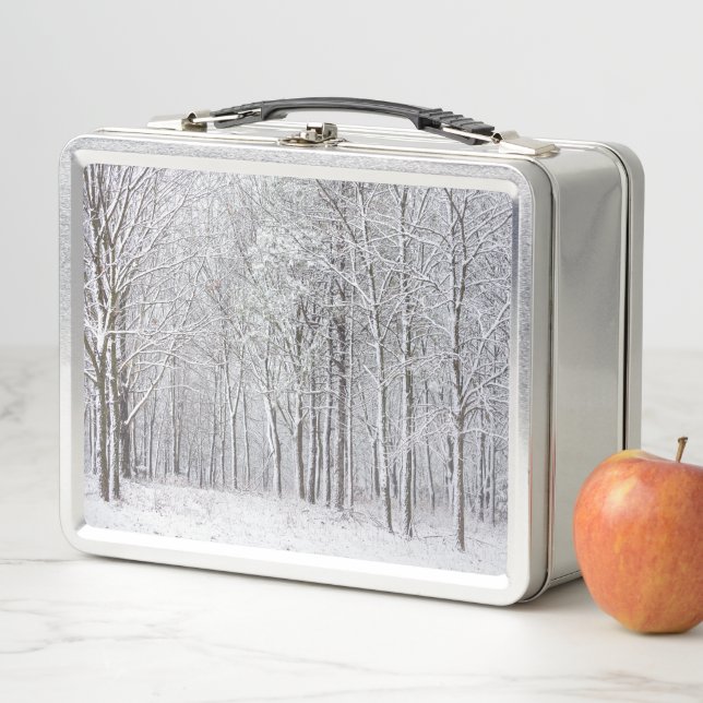 Snowy Woods Metal Lunch Box (In Situ)