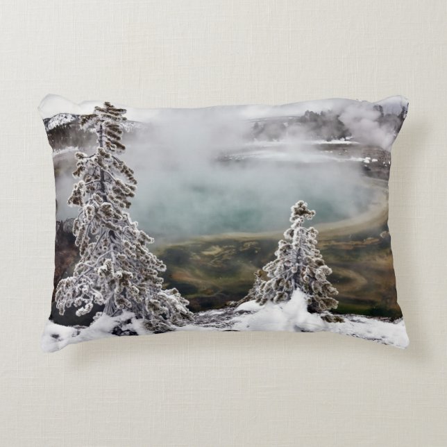 Snowy Yellowstone Decorative Cushion (Front)