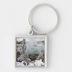 Snowy Yellowstone Key Ring
