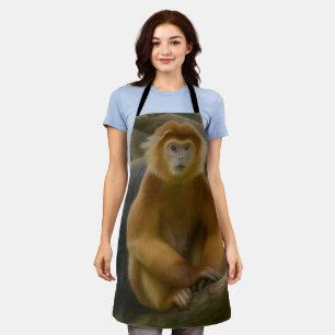Snub-Nosed Monkey in Woodland Refuge Apron